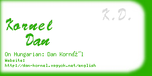 kornel dan business card